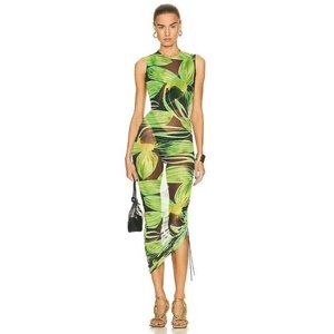 Louisa Ballou Long Heatwave Dress 0-0-0 Green Mesh